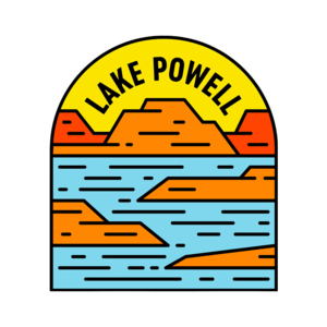 Lake Powell Colorful Water Rock Sticker Fell